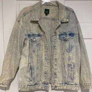 Faded Wash Oversized Denim Jacket